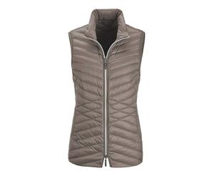 Kurzweste GOLDNER "Taillierte Daunenweste, leicht gefüttert", Damen, Gr. 52, beige (taupe), Obermaterial: 100% Polyamid PA., Modisch, Westen, Mit taillenformenden Steppmuster (52980531-52) taupe