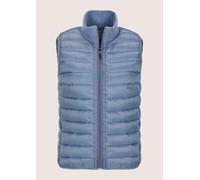 Kurzweste MADELEINE "Steppweste Sportive, elegante Outdoor-Weste mit Steppung", Damen, Gr. 40, blau (rauchblau), Obermaterial: 100% Polyamid PA., Modern, normal, Westen, Hotfix Steine am Stehkragen (7