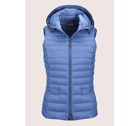 Kurzweste MADELEINE "Steppweste Wattierte Steppweste mit Kapuze", Damen, Gr. 36, blau (rauchblau), Obermaterial: 100% Polyamid PA., Westen (87455509-36) rauchblau