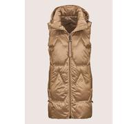Kurzweste MADELEINE "Steppweste Winterwarm wattierte Longweste", Damen, Gr. 36, beige (caramel), Obermaterial: 100% Polyester PES., Westen (47075422-36) caramel