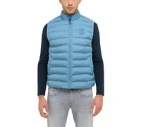 Kurzweste MUSTANG "Herren Style Dublin", Herren, Gr. L, blau (mittelblau), Web, 100% Polyester, regular fit, Westen (92802308-L) mittelblau