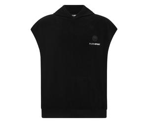 Kurzweste PLEIN SPORT "Jogging-Weste", Herren, Gr. S, schwarz (02, schwarz), Obermaterial: 47% Polyester, 38% Viskose, 15% Elasthan, Westen (86330434-S) 02, schwarz