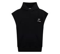 Kurzweste PLEIN SPORT "Pique Hoodie Vest Icon", Damen, Gr. S, 02, schwarz, Obermaterial: 59% Baumwolle, 35% Polyester, 6% Elasthan, Westen (18284622-S) 02, schwarz