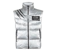 Kurzweste PLEIN SPORT "Weste", Jungen, Gr. XL, 70, silber, Obermaterial: 100% Nylon; Futter: 100% Polyester; Füllung: 100% Polyester, Westen (29300461-XL) 70, silber