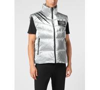 Kurzweste PLEIN SPORT "Weste", Jungen, Gr. XXL, silber (70, silber), Obermaterial: 100% Nylon; Futter: 100% Polyester; Füllung: 100% Polyester, Westen (29300461-XXL) 70, silber