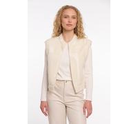 Kurzweste RINO & PELLE "ELONA", Damen, Gr. L (40), birch labyrinth, Bouclé, Obermaterial: 47% Polyamid, 28% Viskose, 25% Polyester, regular fit taillenbedeckt, Westen, mit Bündchen (97394764-L) birch