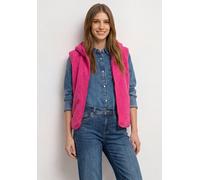 Kurzweste STREET ONE, Damen, Gr. 42, pink (magenta dream), Stoff, 100% Polyester, unifarben, comfort fit normal, ohne Ausschnitt, Westen, mit Kapuze (76417108-42) magenta dream