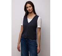 Kurzweste STREET ONE, Damen, Gr. 44, shadowed navy, Westen, mit V-Ausschnitt (13913652-44) shadowed navy
