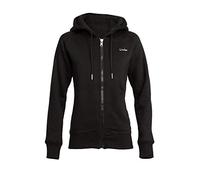 Winshape Damen Kuschelige Hoodie-Jacke J005 Kapuzenpullover, Schwarz, S