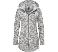 Kuschelige lange Strickjacke mit Kapuze "Leysha Melange" Ash XXXL