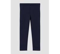 Leggings S.OLIVER JUNIOR, Jungen, Gr. 140, N-Gr, blau, Jersey, Obermaterial: 66% Polyester, 30% Baumwolle, 4% Elasthan, unifarben, slim fit lang, Hosen Leggings, mit Stretch (87833409-140)