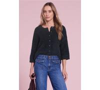 Kuscheliger Halbarm Cardigan mit Rundhals