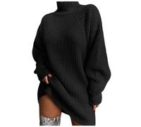 Kuscheliger Rollkragenpullover, Strickpullover Damen, Grobstrick-Pullover Rollkragen Langarm Jumpers Knitted Elegante Sweatshirts Dicker Warm Langarmshirt Solide Klassischer Outwear Lässiges Weich