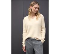Street One Kuscheliger V-Neck-Pullover Beige Größe 42