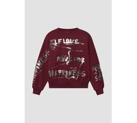 Kuscheliges Oversize Sweatshirt mit Folienprint 134/140 rot 2173428.4917.134_140
