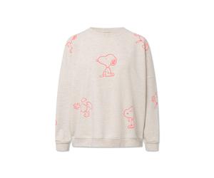 Kuscheliges Peanuts Sweatshirt aus Baumwollmischung mit Snoopy-Print beige - Gr. - one size