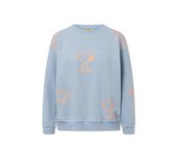 Kuscheliges Peanuts Sweatshirt aus Baumwollmischung mit Snoopy-Print blau - Gr. - one size