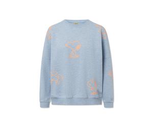 Kuscheliges Peanuts Sweatshirt aus Baumwollmischung mit Snoopy-Print blau - Gr. - one size