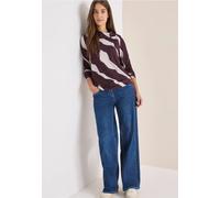 Cecil Damen-Shirt Kuscheliges Shirt mit Muster Rot, Gr. XL