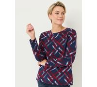 Kuscheliges Sweatshirt, Karomuster, blau gemustert, Größe 38, Jeans Fritz