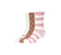 Kuschelsocken CAMANO "warm & cozy", Damen, Gr. 35-38, bunt (egret), Elasthan, Polyester, unifarben, elastisch, Socken, gestreift, gemustert, weich, wärmend (91117209-35) egret