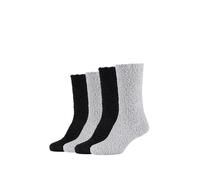 4er Pack camano Sustainable Cosy Crew Socken Damen 9999 - black 35-38