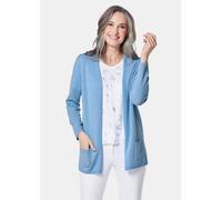 Kuschelweiche Kaschmir-Strickjacke blau 19