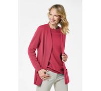 Strickjacke GOLDNER "Kurzgröße Langarm Feinstrick-Cardigan", Damen, Gr. 24, pink, Obermaterial: 100% Kaschmir WS., figurumspielend, Rippe, Strickjacken Strickjacke, Ohne (21329959-24) pink