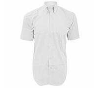 KUSTOM KIT Corporate Oxford Herren Hemd, Kurzarm (21 Zoll) (Weiß)