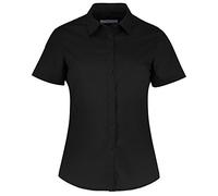KUSTOM KIT Damen Kurzarm Poplin Bluse (16UK/42DE) (Schwarz)