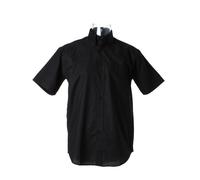 Kustom Kit - Men´s Classic Fit Workwear Oxford Shirt Short Sleeve Black - Gr. - 16