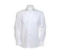 Kustom Kit - Men´s Tailored Fit Business Poplin Shirt Long Sleeve White - Gr. - 44 (XL/17H)