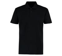 KUSTOM KIT Regulär Passen Kurz Ärmel T-Shirt Belegschaft Polo Oben - Schwarz (2XL)