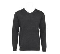 Kustom Kit - Regular Fit Arundel V-Neck Sweater Graphite Melange - Gr. - L