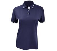 Kustom Kit St. Mellion Damen Poloshirt, Kurzarm (38) (Marineblau/WeiÃŸ)