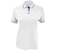 KUSTOM KIT St. Mellion Damen Poloshirt, Kurzarm (38) (WeiÃŸ/Marineblau)