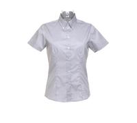 Kustom Kit - Women´s Tailored Fit Corporate Oxford Shirt Short Sleeve Silver Grey (Solid) - Gr. - 46 (3XL/20)
