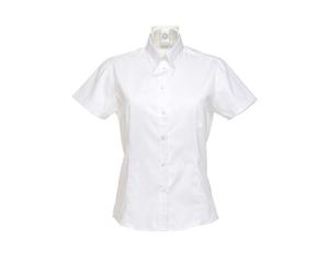 Kustom Kit - Women´s Tailored Fit Corporate Oxford Shirt Short Sleeve White - Gr. - 40 (L/14)