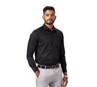 Kut for You Men's Regular Fit Long Sleeve Dress Shirt | Color: Black | Size: Medium | Material: Cotton | for Men & Boys | Lightweight | Button-Down Collar | Classic Fit