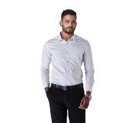 Kut for You Men's Slim Fit Long Sleeve Dress Shirt | Color: Celestial Blue | Size: XXL | Material: Cotton | for Men & Boys | Lightweight | Button-Down Collar | Classic Fit