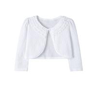 Kuukaas Bolero Mädchen Festlich Langarm Bolero Weiß Mädchen Kommunion Strickjacke Mädchen Sommer Festliche Jacke Zum Kleid Mädchen 150