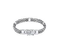 Kuzzoi Silber Königsketten Armband für Herren handgefertigt, Herrenarmband aus massivem 925er Sterling Silber, Glieder Armband für den Mann, Königskettenarmband Männer, Breite 8 mm, Länge 23 cm