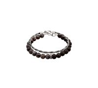 KUZZOI 2er Set Lava Stein Kordelkette 925 Sterling Silber Oxidiert 21 Herren