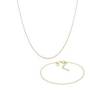 KUZZOI Basic Gliederkette Gedreht 925 Silber golfarben Herren