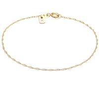 Kuzzoi 925 Silber Silber-Armband Herren zartes Gliederarmband (1 mm) | Look 925 Silber vergoldet Länge 19 cm