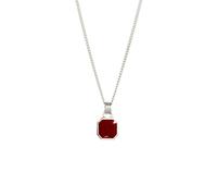 KUZZOI Anhänger Emaille Rot 925 Sterling Silber silberfarben Herren