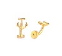 KUZZOI Anker Symbol Maritim Edel 925 Silber goldfarben Herren