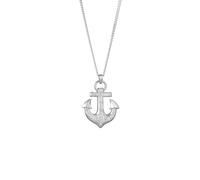 KUZZOI Anker Zirkonia Weiß 925 Sterling Silber silberfarben Herren