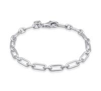 Kuzzoi Armbänder - Armband Gliederkette Modern Oval 925 Sterling Silb - Gr. 19 CM - in Silber - für Damen