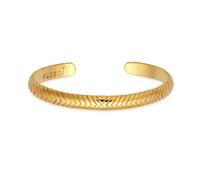 Kuzzoi Armbänder - Armband Herren Armreif Oxidiert Offen Basic 925 Si - Gr. 19 CM - in Gold - für Damen